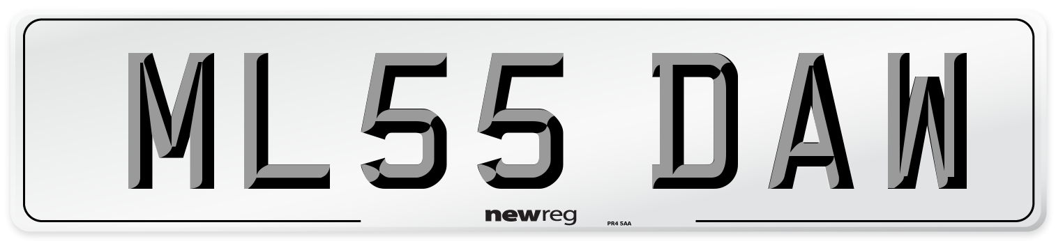 ML55 DAW Number Plate from New Reg